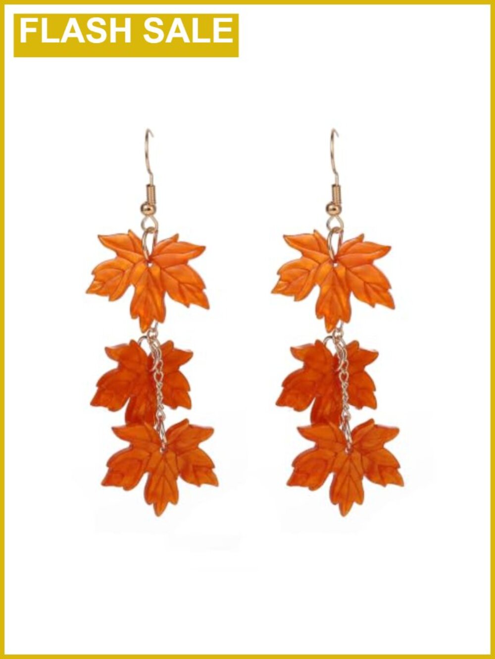 Maple Leaf Dangle Earrings Lightweight Acrylic Fall Thanksgiving Jewelry